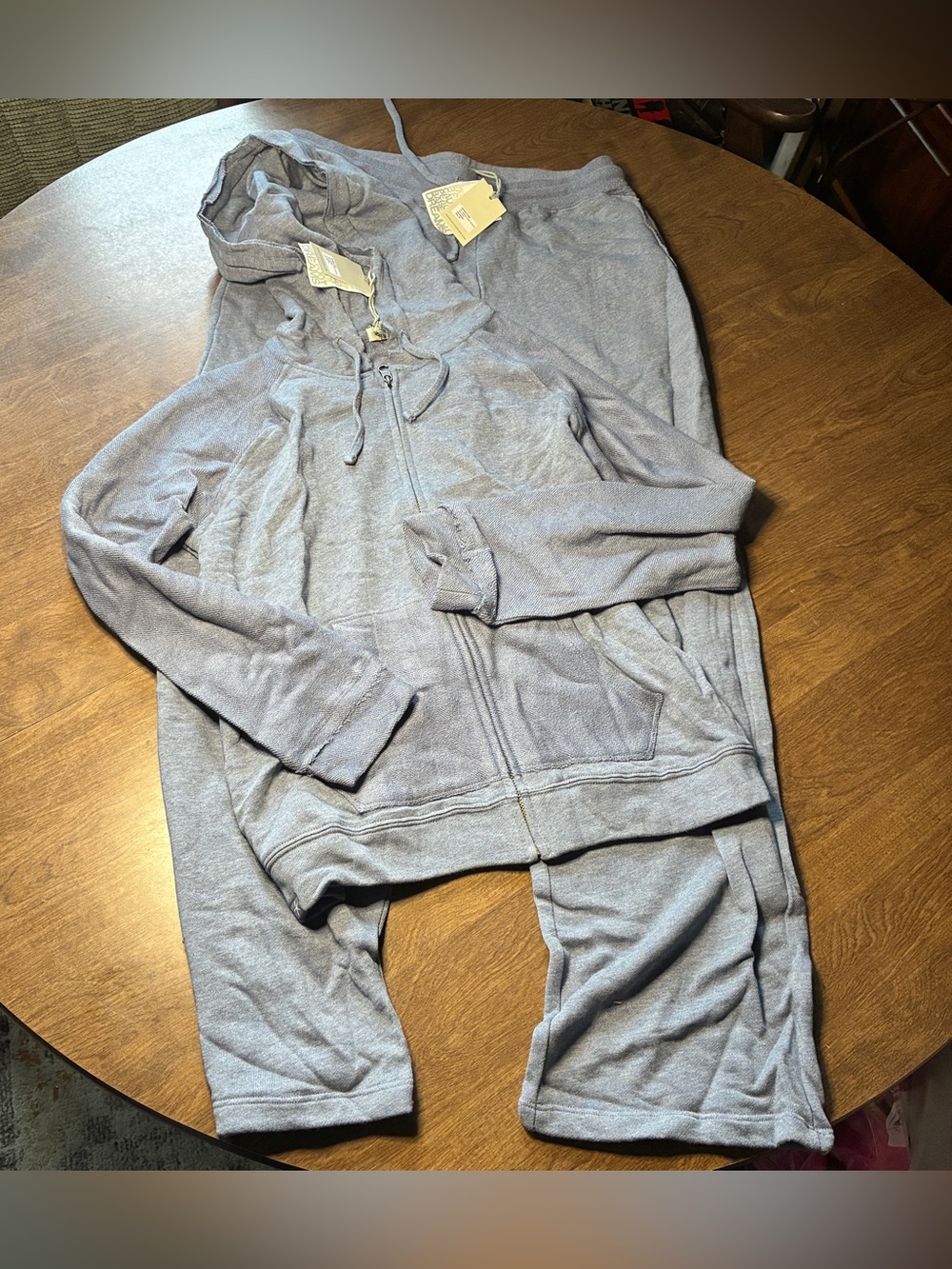 Barefoot Dreams Malibu Collection French Terry Lounge Set Hoodie Jogger Pants M